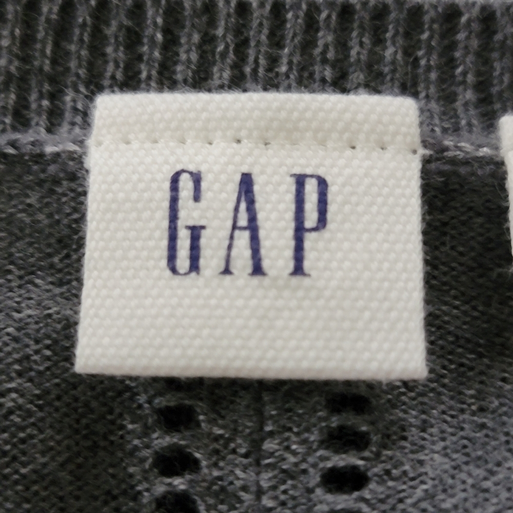Gap Button Down Crew Neck Gray Cardigan Size Medi… - image 4